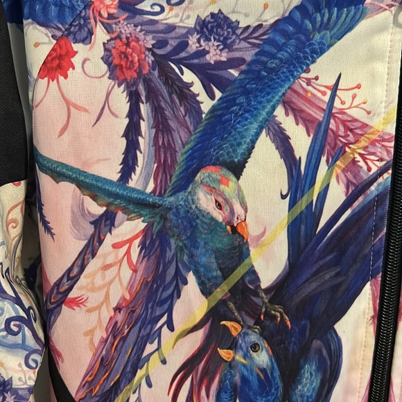 Vintage Adidas Originals Pink Floral Bird Trefoil Kaleidoscope Track Jacket XS - Picture 3 of 15